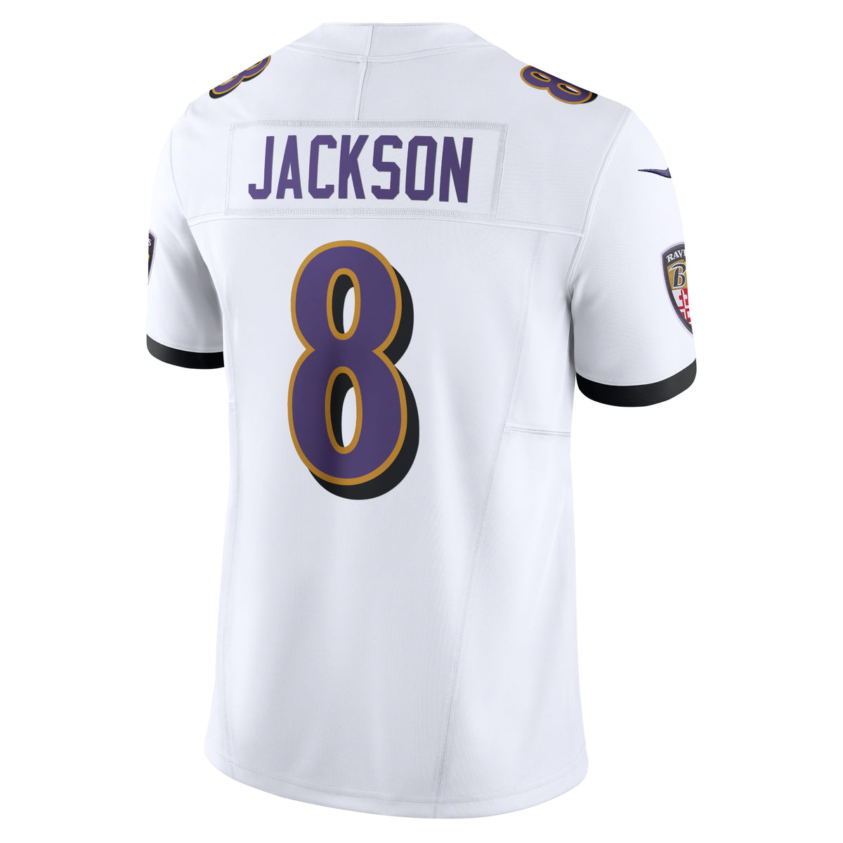 Men's Baltimore Ravens Lamar Jackson Nike White Vapor F.U.S.E. Limited Jersey