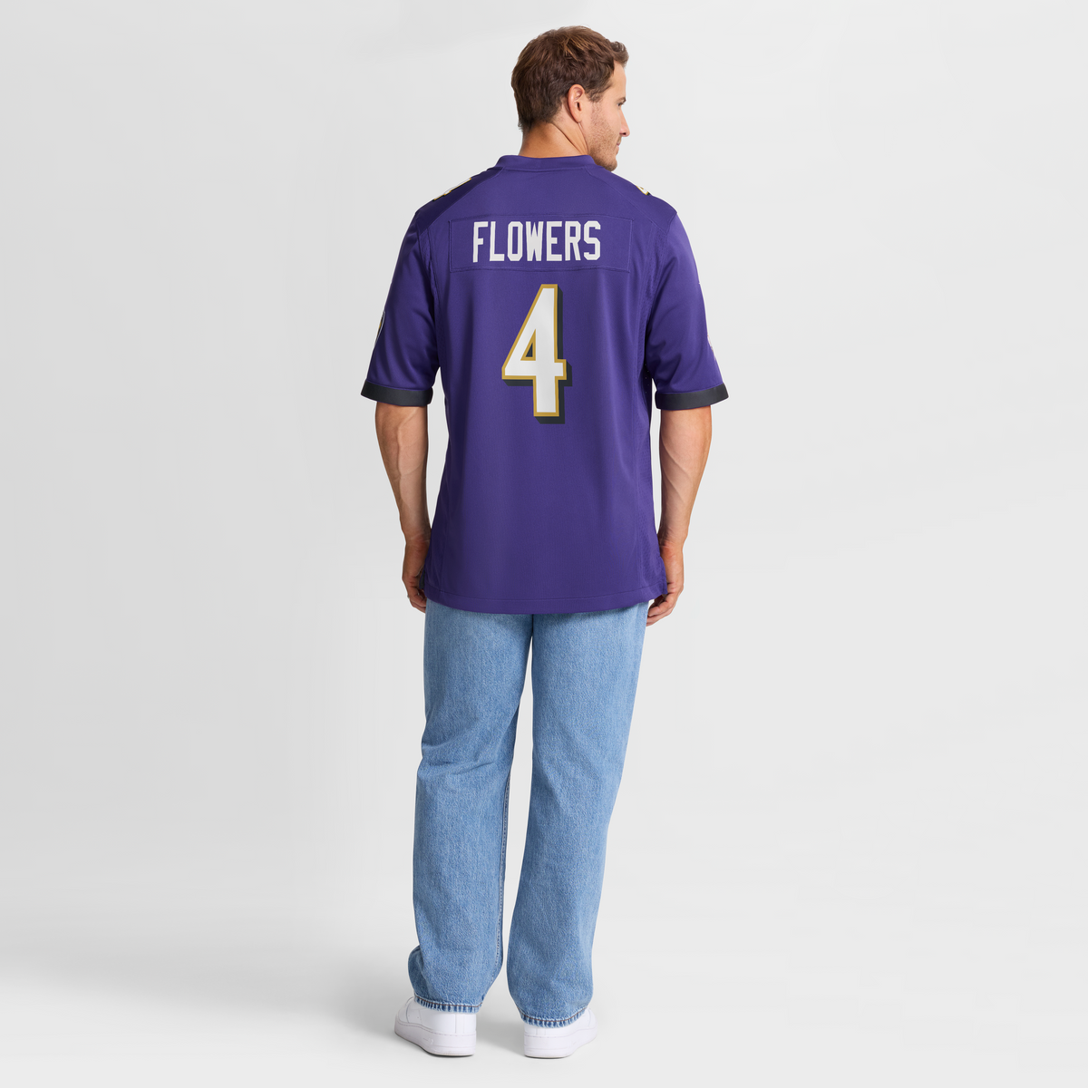 Men's Baltimore Ravens Zay Flowers Nike Purple Game Jersey