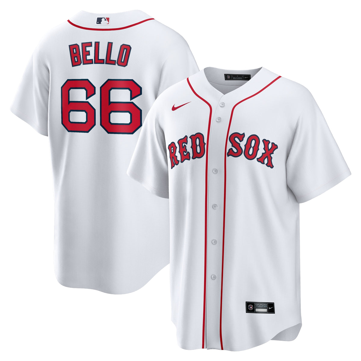 Men's Boston Red Sox Brayan Bello Nike White Home Replica Jersey