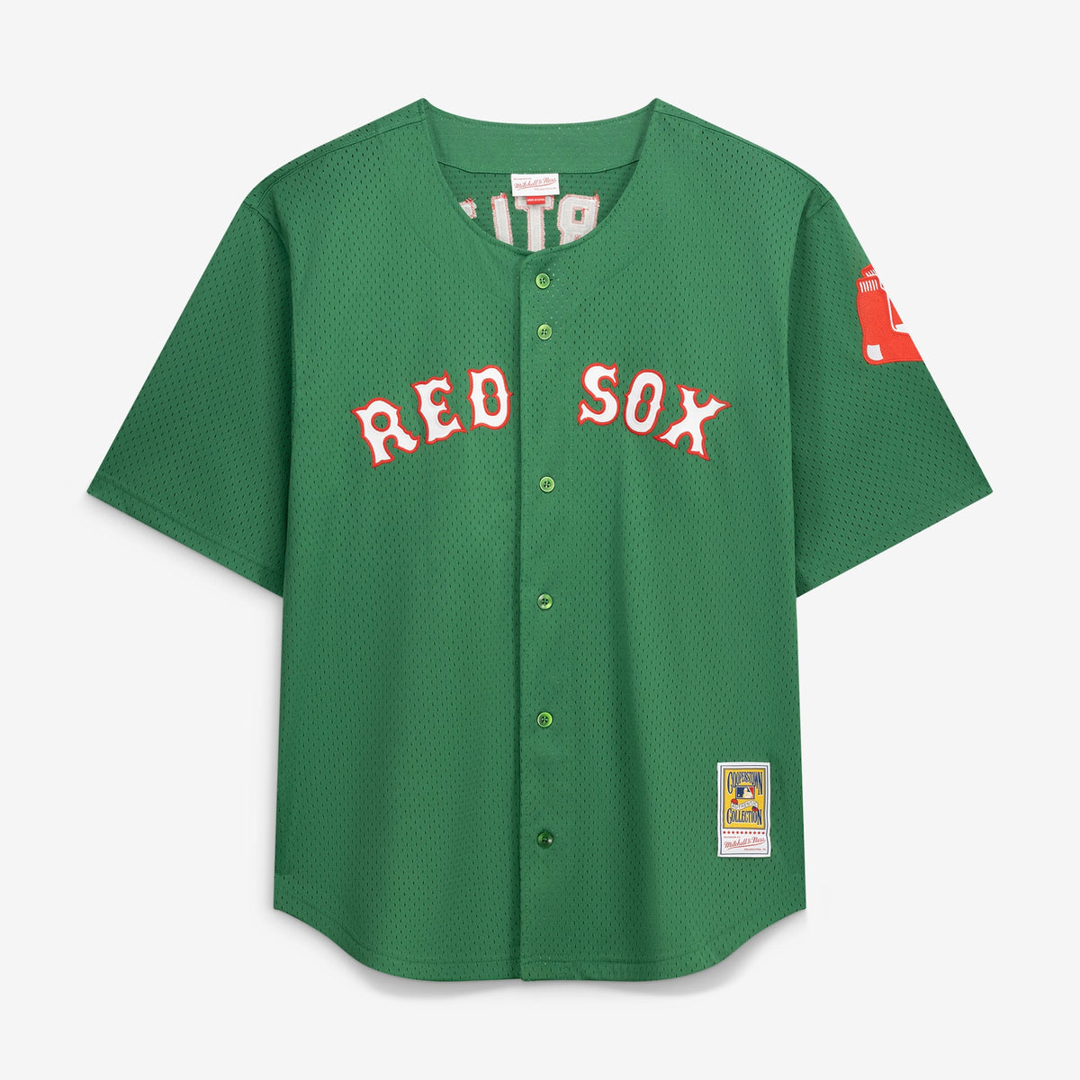 Men's Boston Red Sox David Ortiz Mitchell & Ness Kelly Green Big & Tall Cooperstown Collection Mesh Batting Practice Jersey