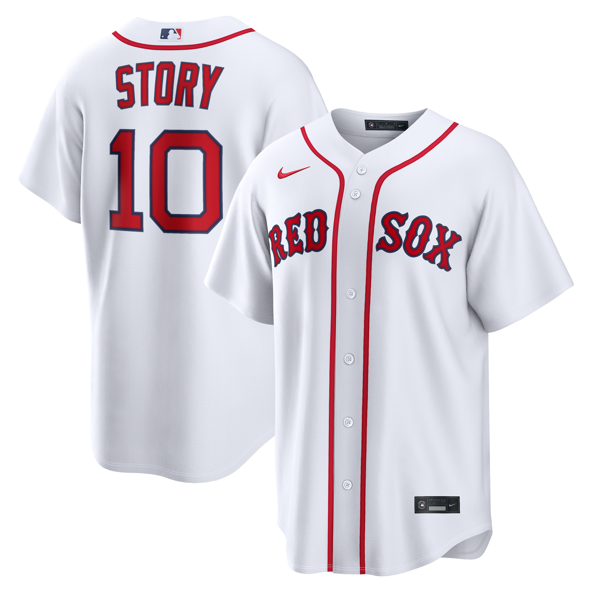 Men's Boston Red Sox Trevor Story Nike White Home Replica Jersey