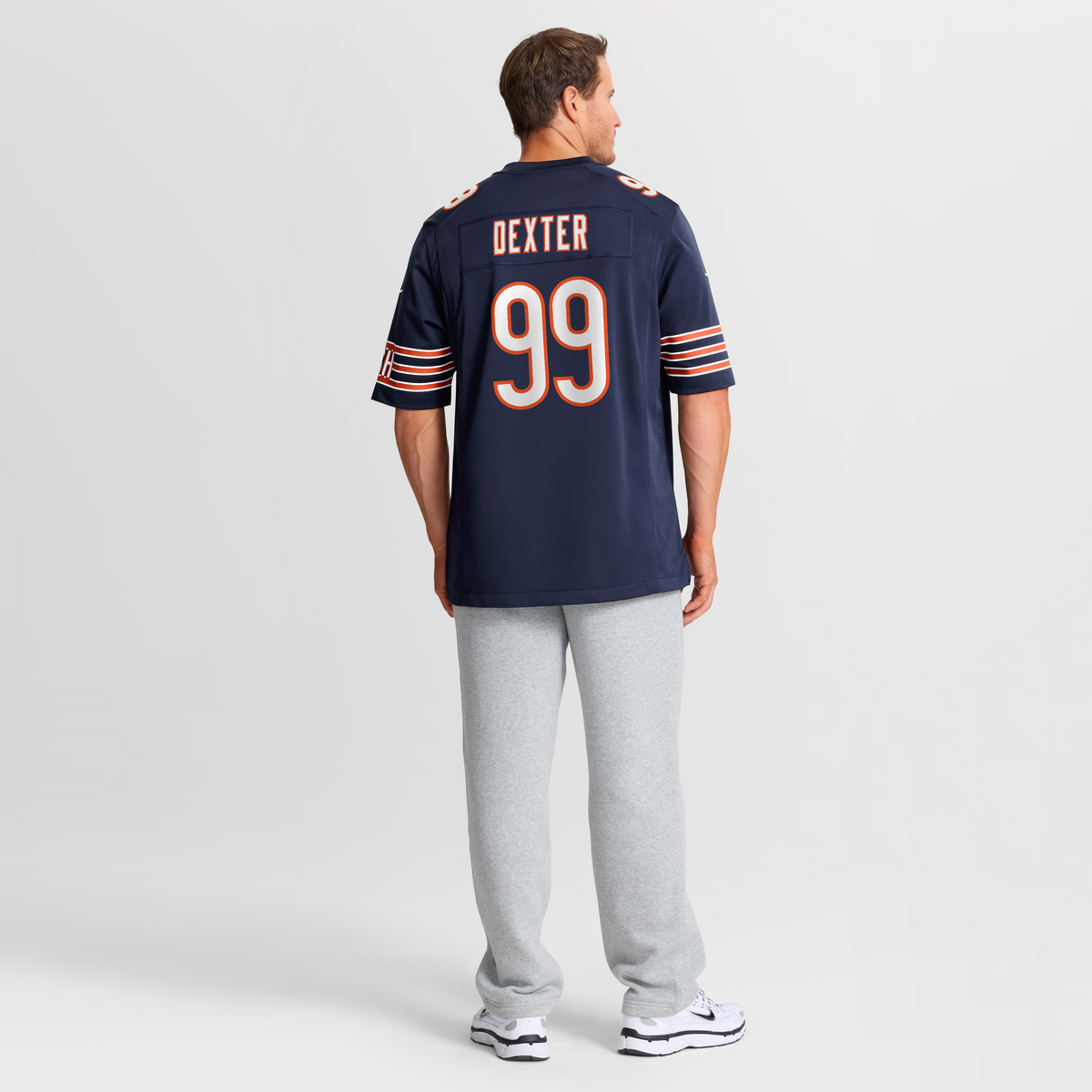 Men's Chicago Bears Gervon Dexter Sr Nike Navy Team Game Jersey
