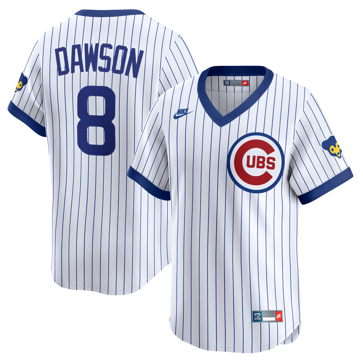 Men's Chicago Cubs Andre Dawson Nike White Throwback Cooperstown Collection Limited Jersey