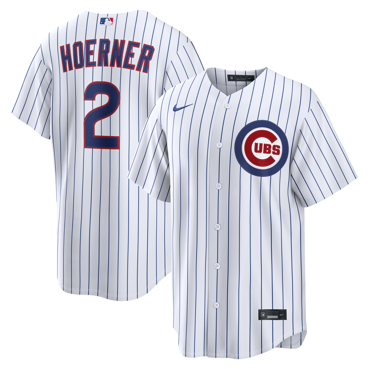 Men's Chicago Cubs Nico Hoerner Nike White Home Replica Jersey