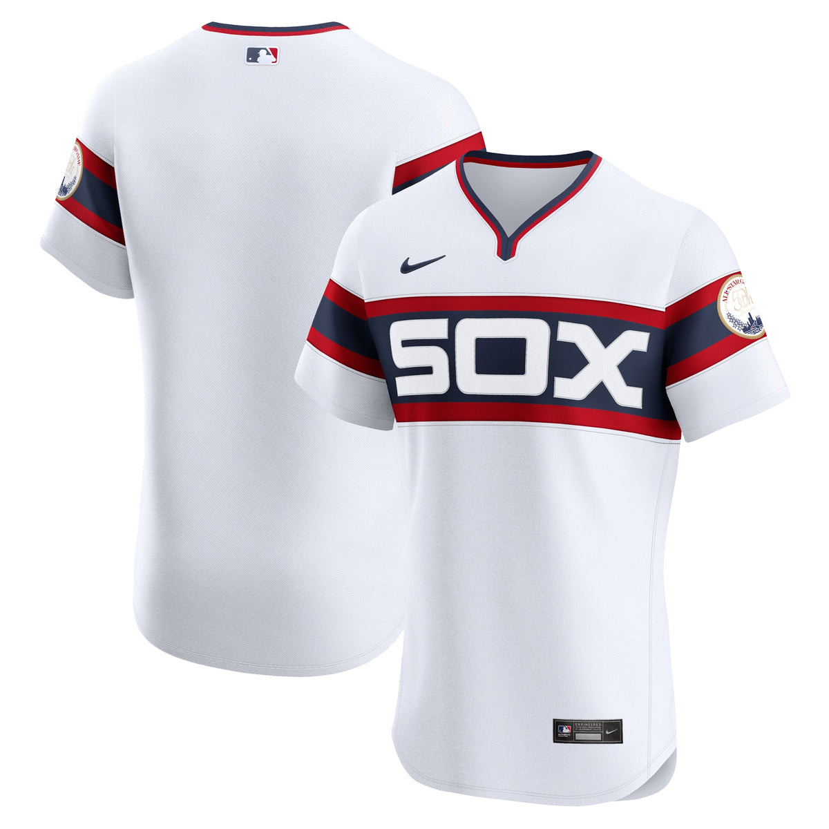 Men's Chicago White Sox Nike White Alternate Vapor Premier Elite Patch Jersey