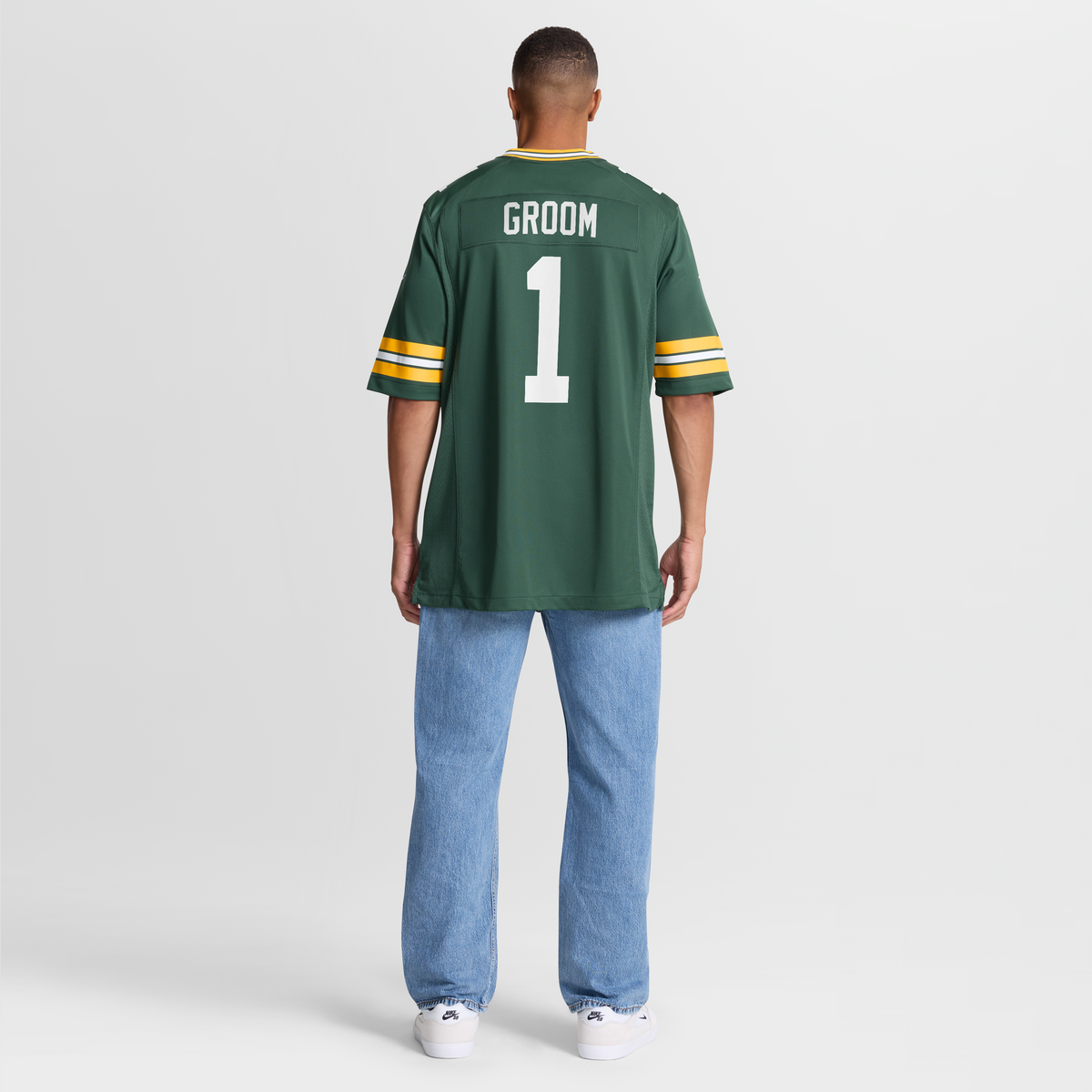 Men's Green Bay Packers Number 1 Groom Nike Green Game Jersey