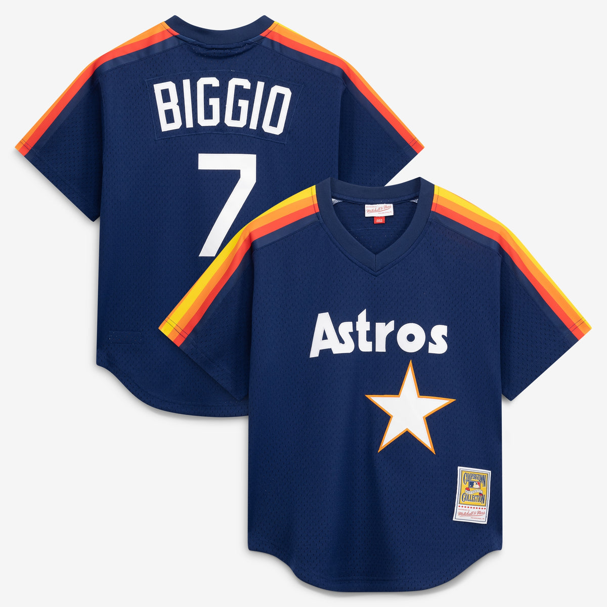 Men's Houston Astros Craig Biggio Mitchell & Ness Navy Authentic Batting Practice Jersey