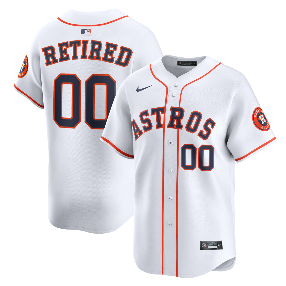 Men's Houston Astros Nike White Home Limited Pick-A-Player Retired Roster Jersey