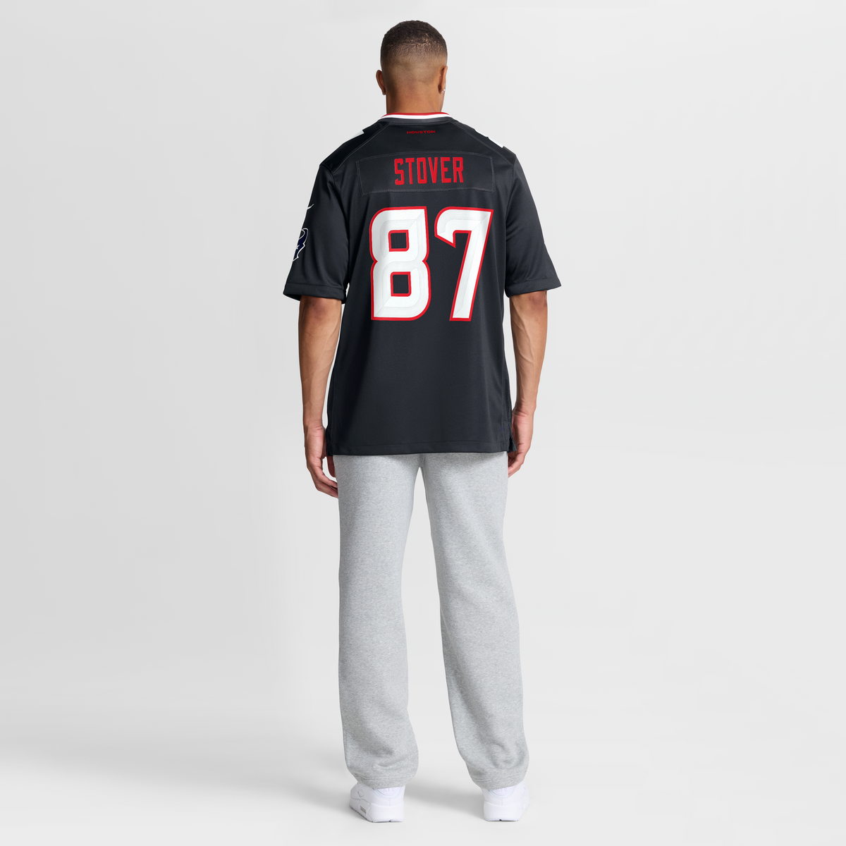 Men's Houston Texans Cade Stover Nike Navy Game Jersey