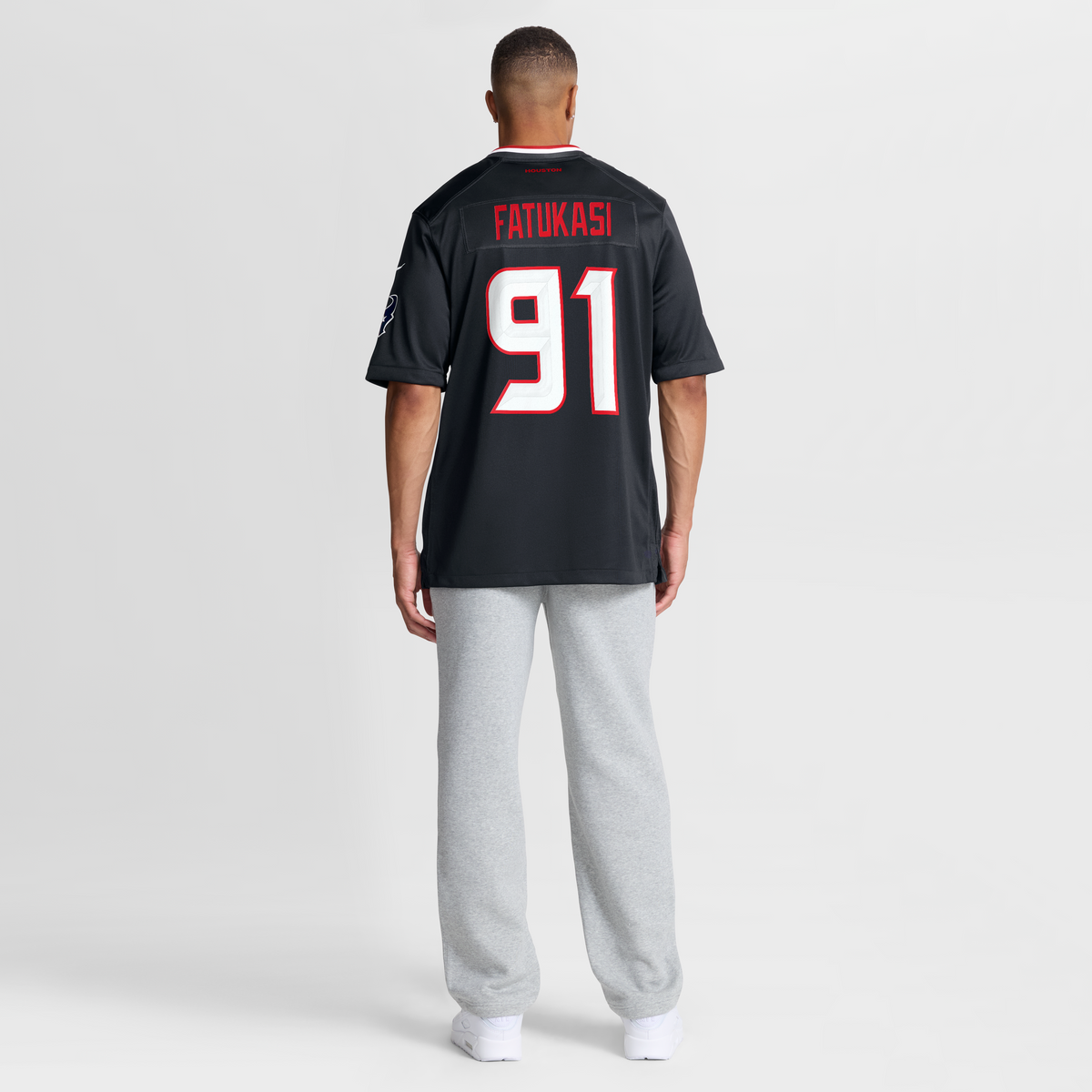 Men's Houston Texans Folorunso Fatukasi Nike Navy Team Game Jersey