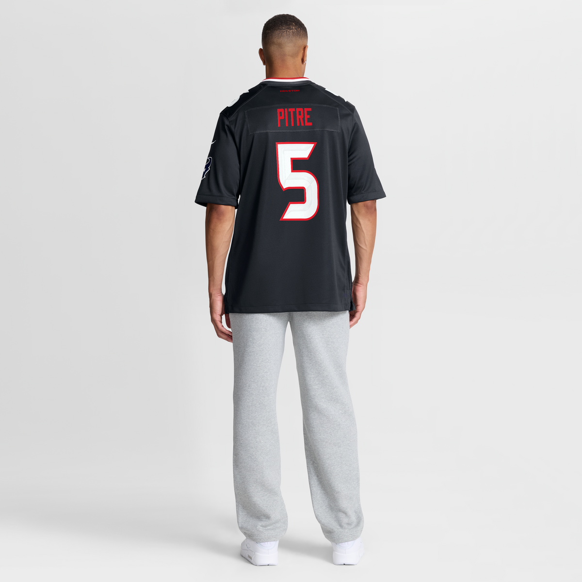 Men's Houston Texans Jalen Pitre Nike Navy Game Jersey