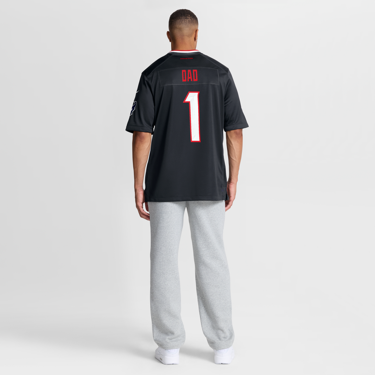 Men's Houston Texans Nike Navy #1 Dad Game Jersey