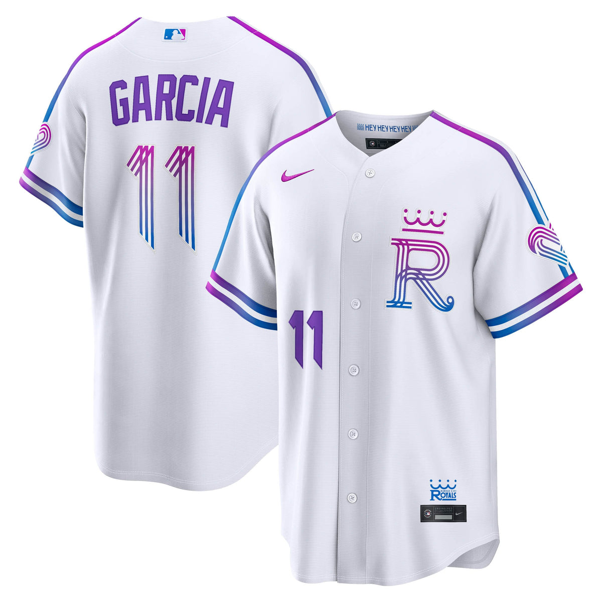 Men's Kansas City Royals Maikel Garcia Nike White 2026 City Connect Stadium Jersey