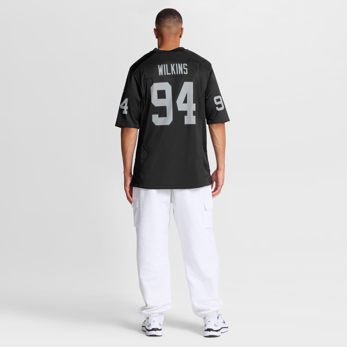 Men's Las Vegas Raiders Christian Wilkins Nike Black Team Game Jersey