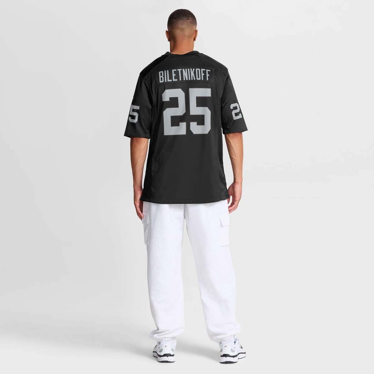 Men's Las Vegas Raiders Fred Biletnikoff Nike Black Game Retired Player Jersey