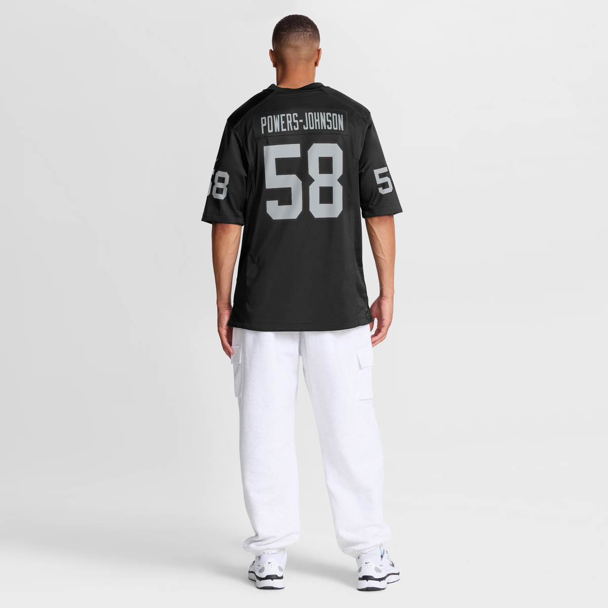 Men's Las Vegas Raiders Jackson Powers-Johnson Nike Black Team Game Jersey