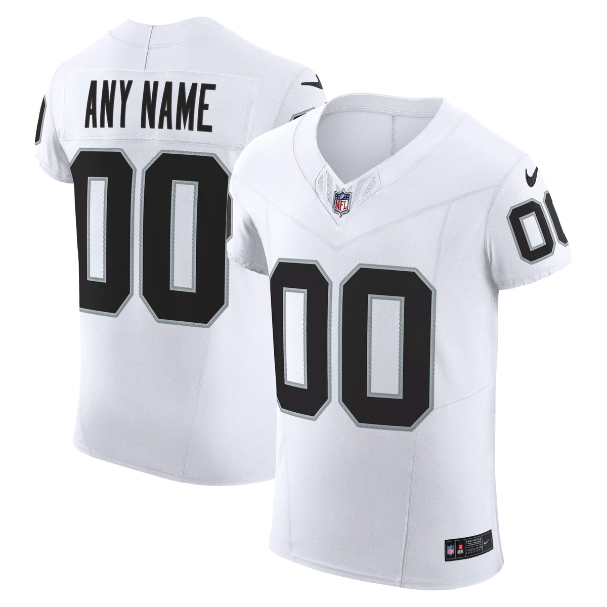 Men's Las Vegas Raiders Nike White Vapor F.U.S.E. Elite Custom Jersey