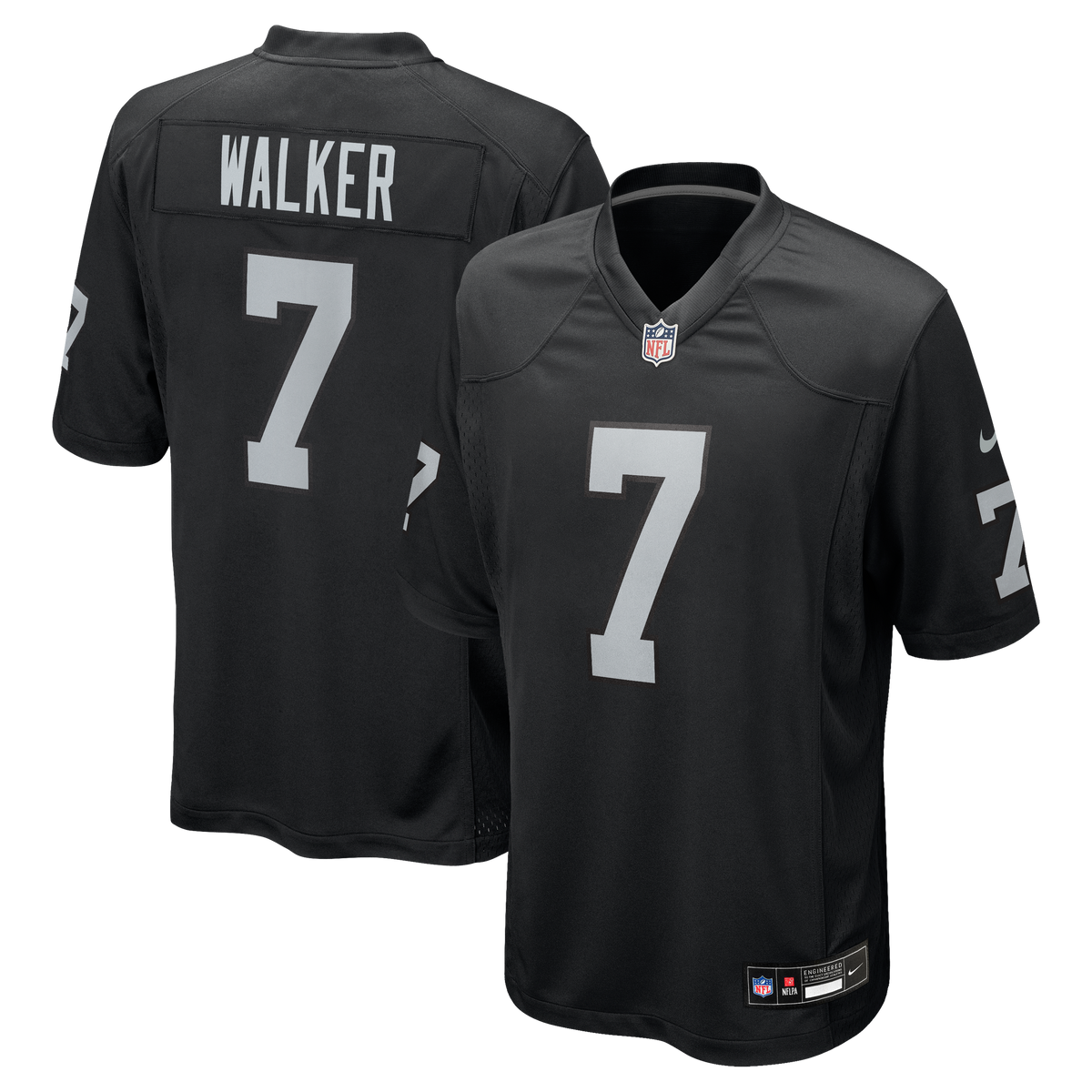 Men's Las Vegas Raiders Quay Walker Nike Black Team Game Jersey