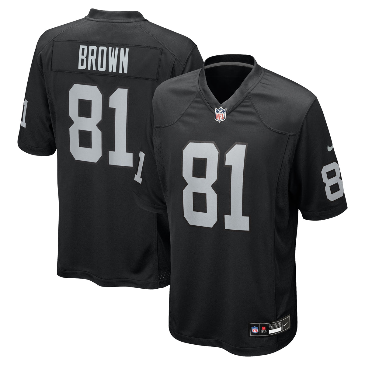 Men's Las Vegas Raiders Tim Brown Nike Black Game Retired Player Jersey