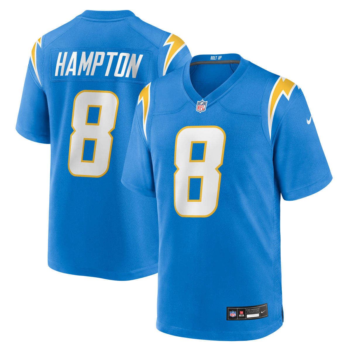 Men's Los Angeles Chargers Omarion Hampton Nike Powder Blue Team Game Jersey