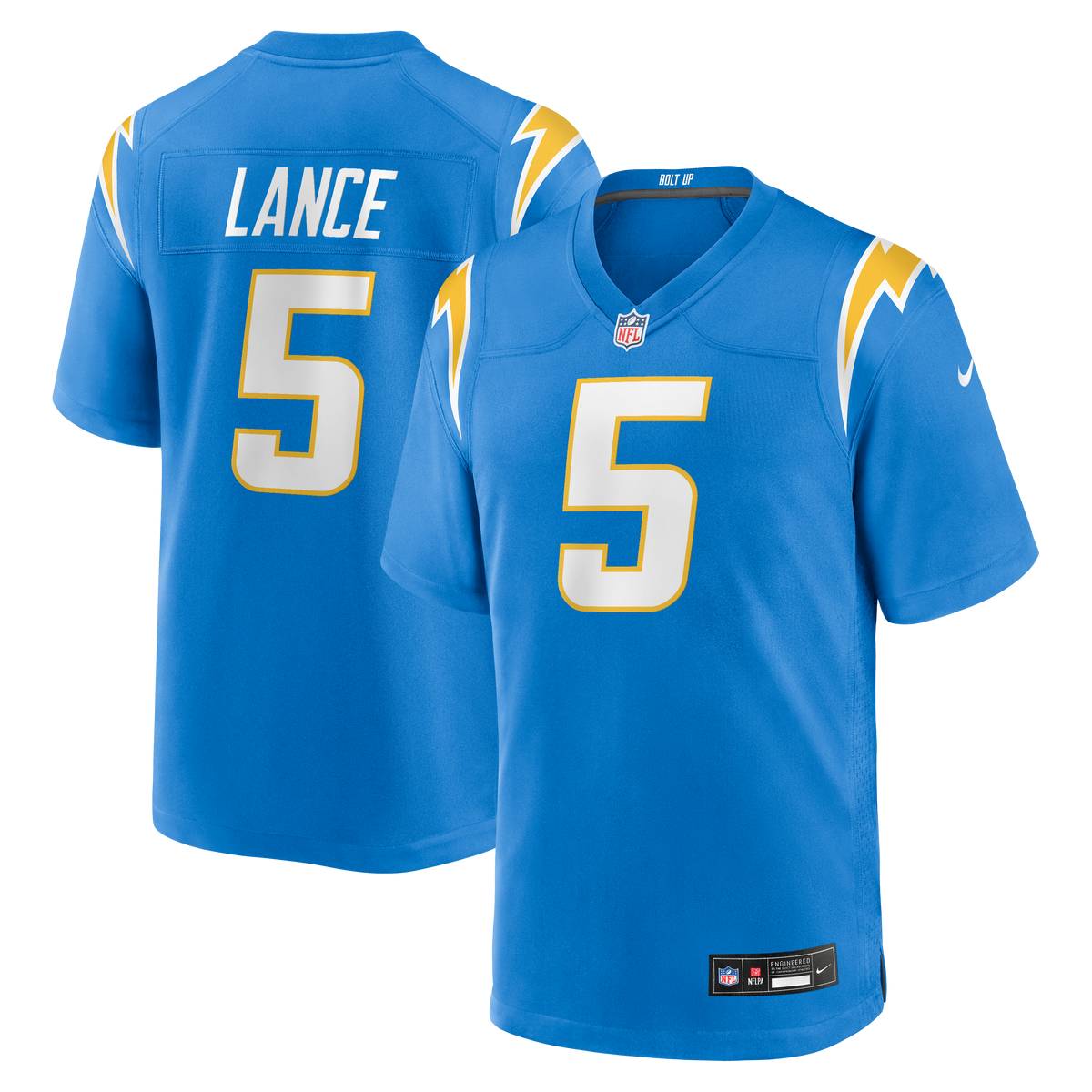 Men's Los Angeles Chargers Trey Lance Nike Powder Blue Team Game Jersey
