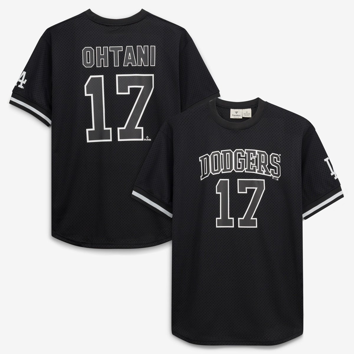 Men's Los Angeles Dodgers Shohei Ohtani Fanatics Black/White Big & Tall Heavyweight Mesh Jersey