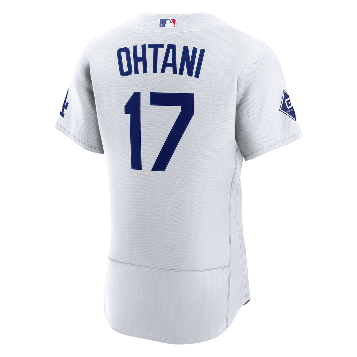 Men's Los Angeles Dodgers Shohei Ohtani Nike White Home Authentic Sponsor Patch Jersey