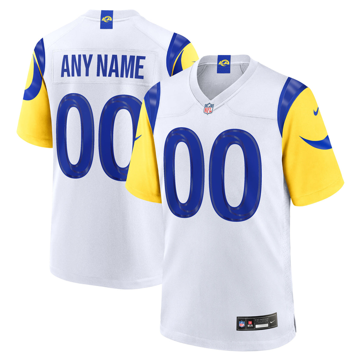 Men's Los Angeles Rams Nike White Custom Game Jersey