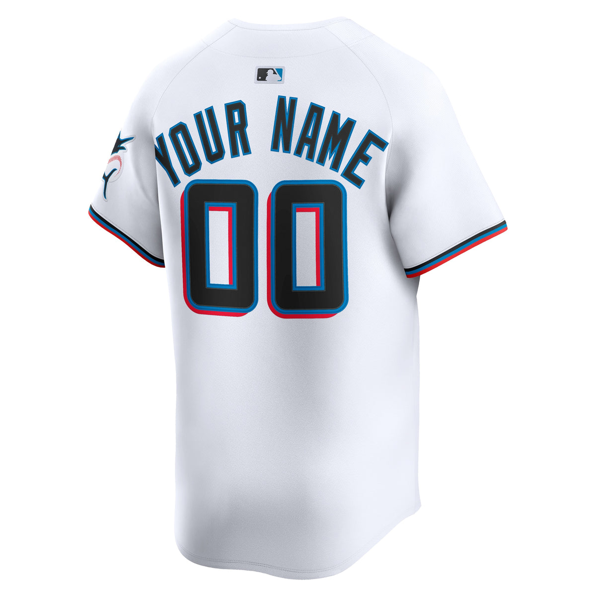 Men's Miami Marlins Nike White Home Limited Custom Jersey