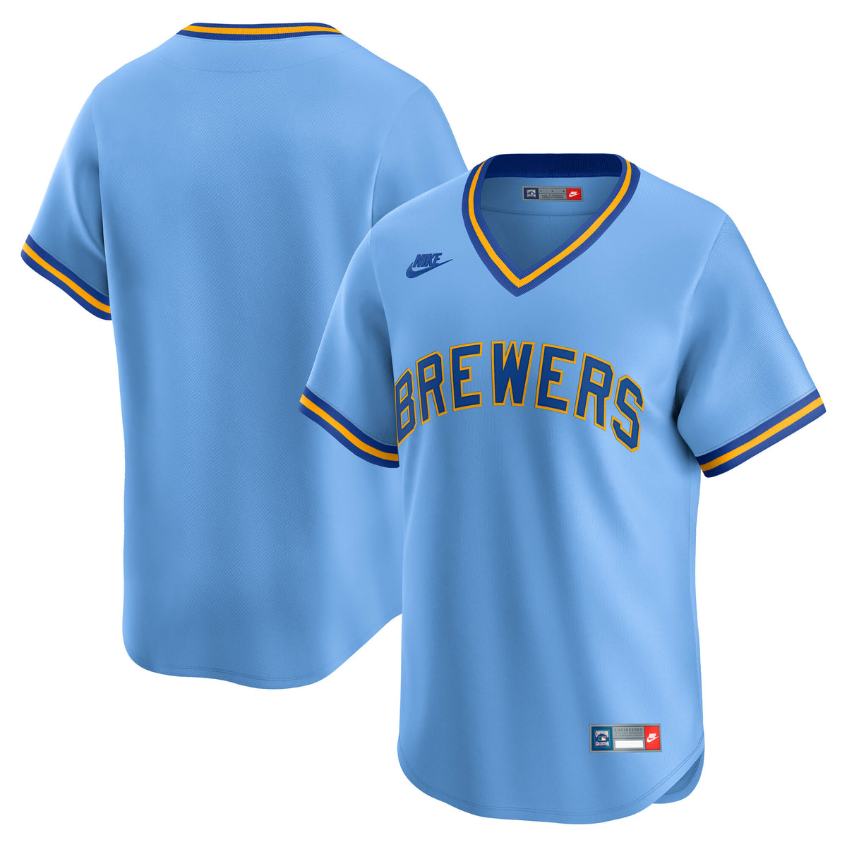 Men's Milwaukee Brewers Nike Light Blue Cooperstown Collection Limited Jersey