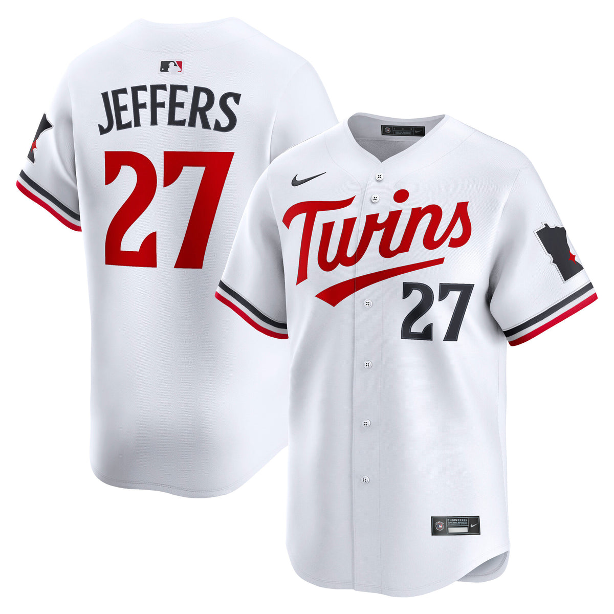 Men's Minnesota Twins Ryan Jeffers Nike White Home Limited Player Jersey