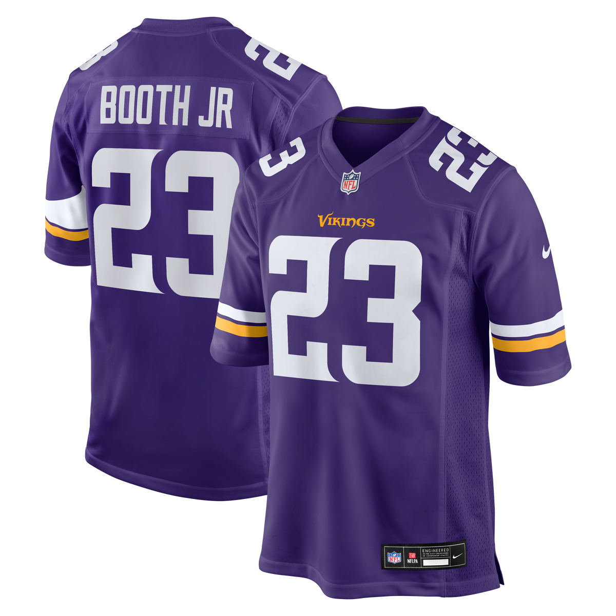 Men's Minnesota Vikings Andrew Booth Jr. Nike Purple Player Game Jersey