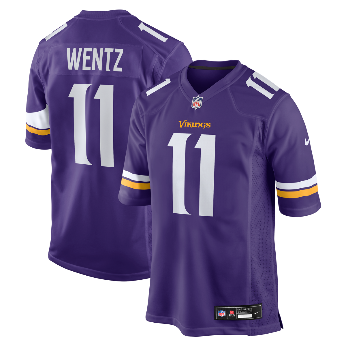 Men's Minnesota Vikings Carson Wentz Nike Purple Team Game Jersey
