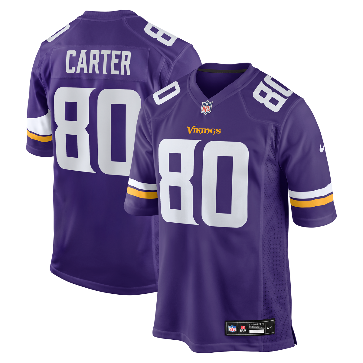 Men's Minnesota Vikings Cris Carter Nike Purple Game Retired Player Jersey