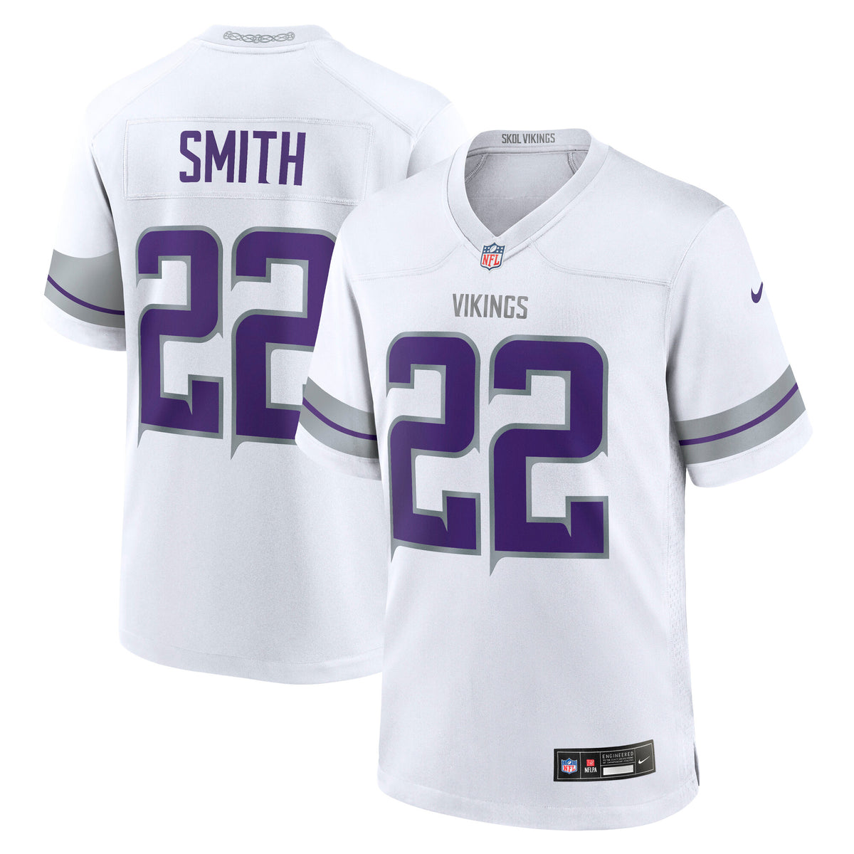 Men's Minnesota Vikings Harrison Smith Nike White Alternate Game Jersey