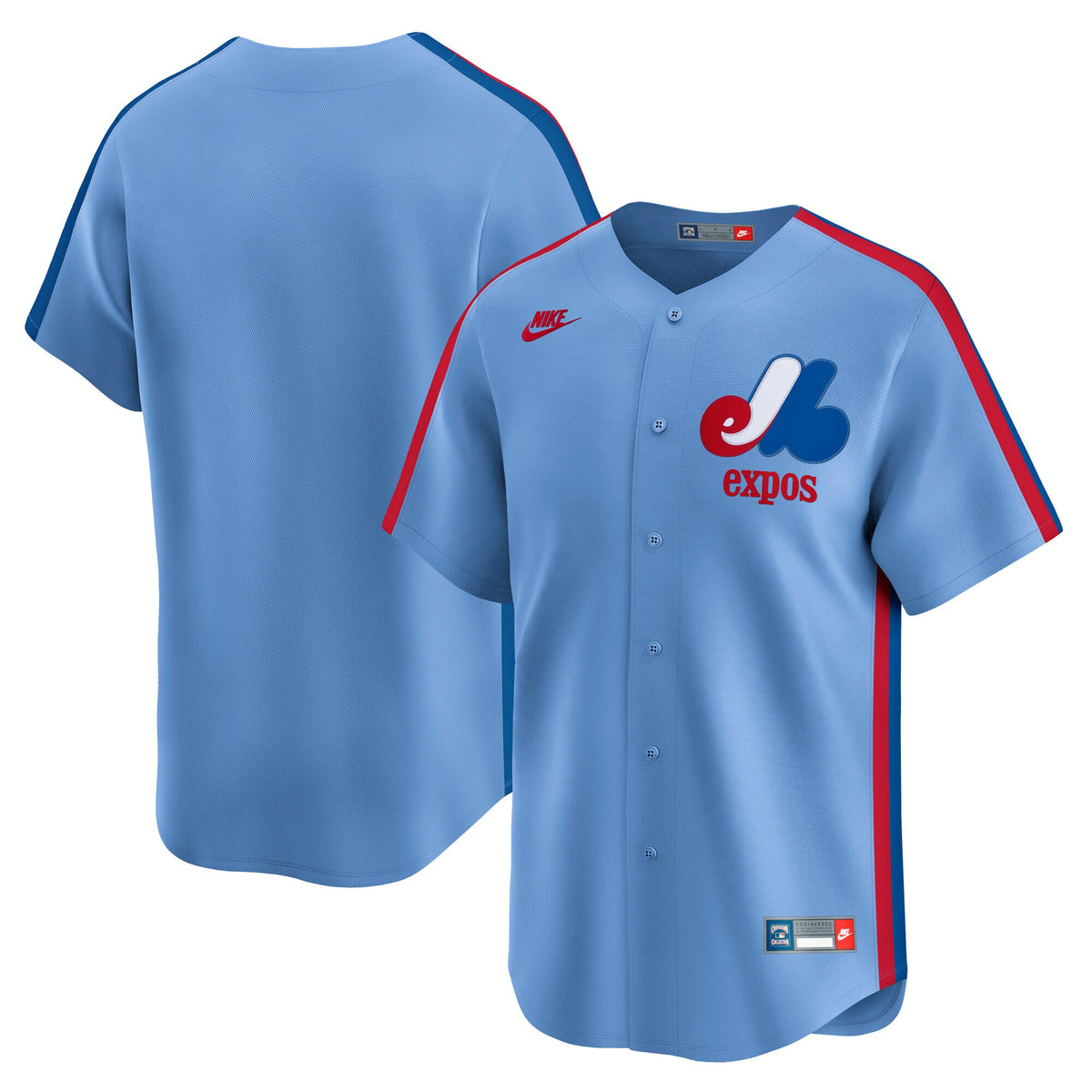 Men's Montreal Expos Nike Light Blue Cooperstown Collection Limited Jersey