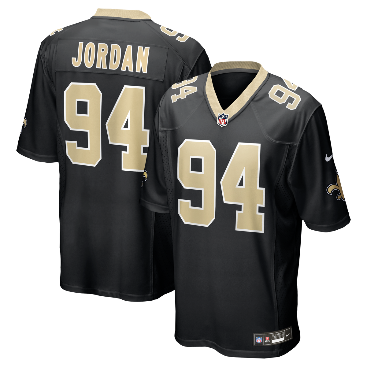 Men's New Orleans Saints Cameron Jordan Nike Black Game Jersey