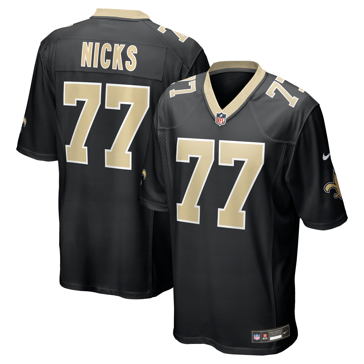 Men's New Orleans Saints Carl Nicks Nike Black Game Retired Player Jersey