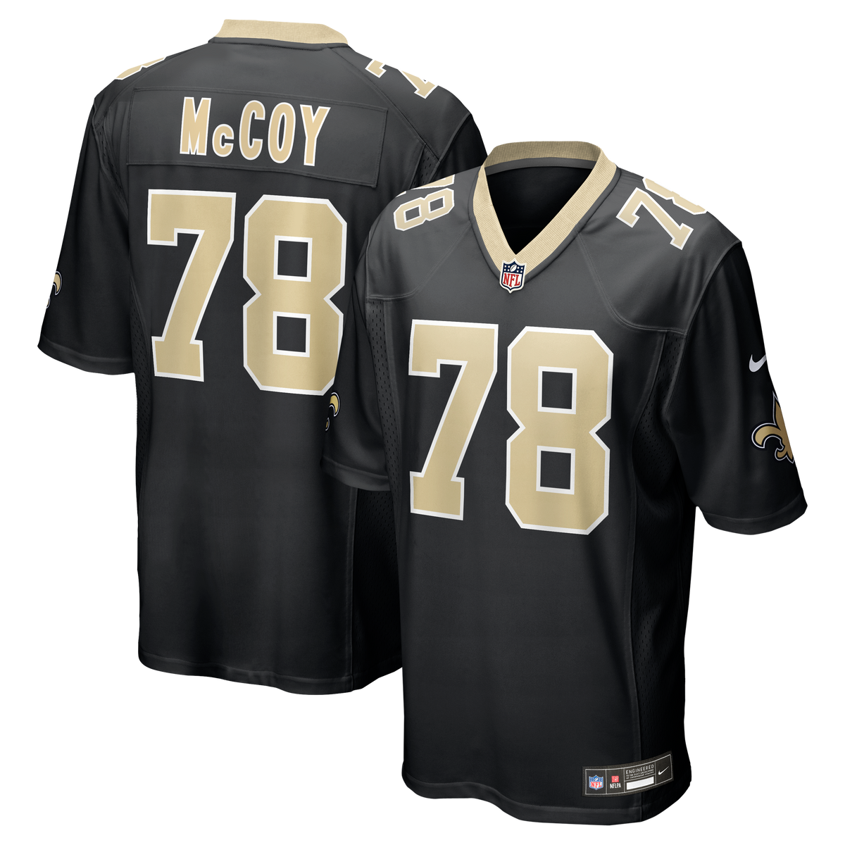 Men's New Orleans Saints Erik Mccoy Nike Black Game Jersey