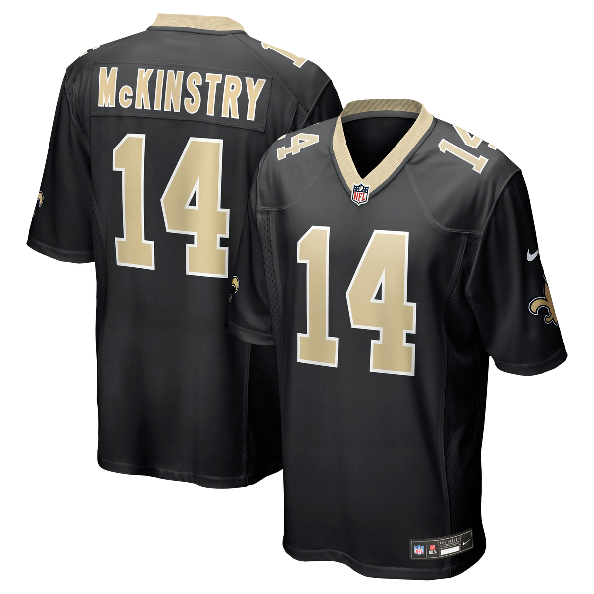 Men's New Orleans Saints Ga&'Quincy McKinstry Nike Black Player Game Jersey
