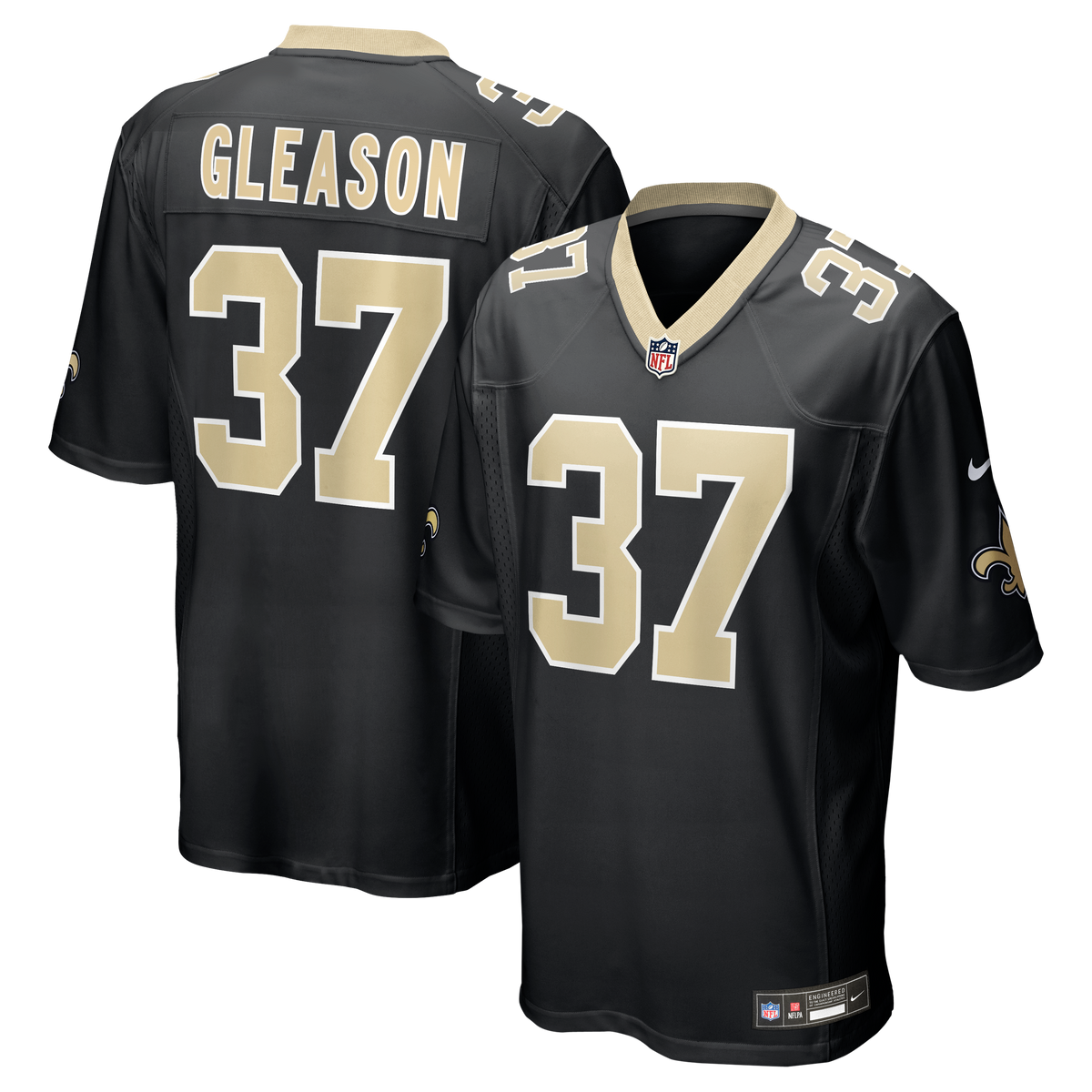 Men's New Orleans Saints Steve Gleason Nike Black Game Retired Player Jersey