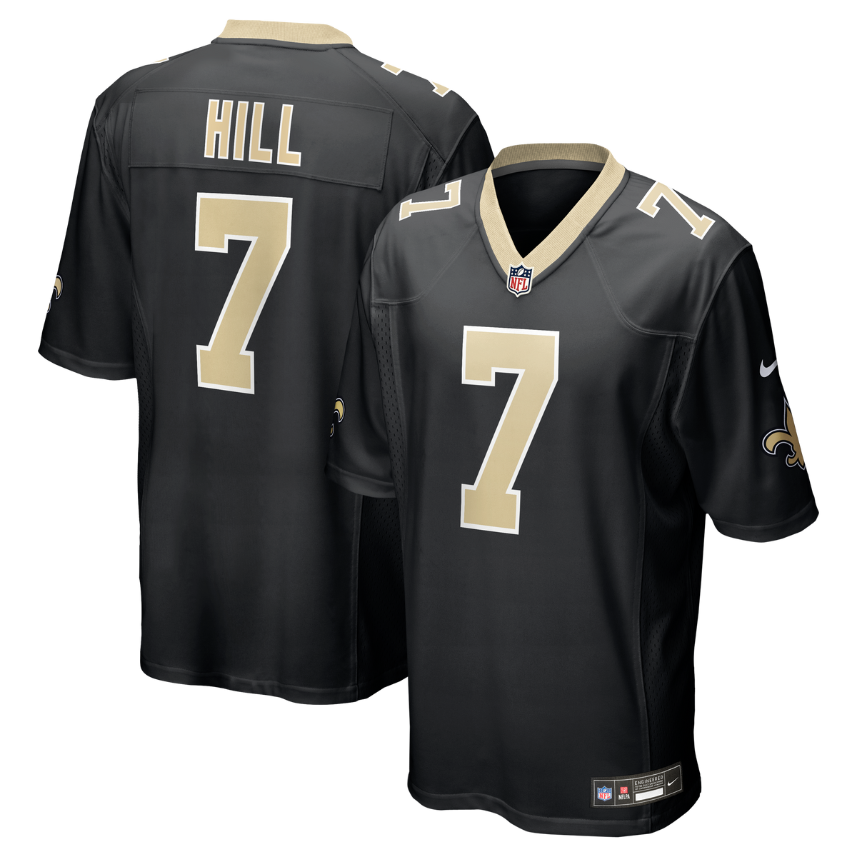 Men's New Orleans Saints Taysom Hill Nike Black Game Jersey