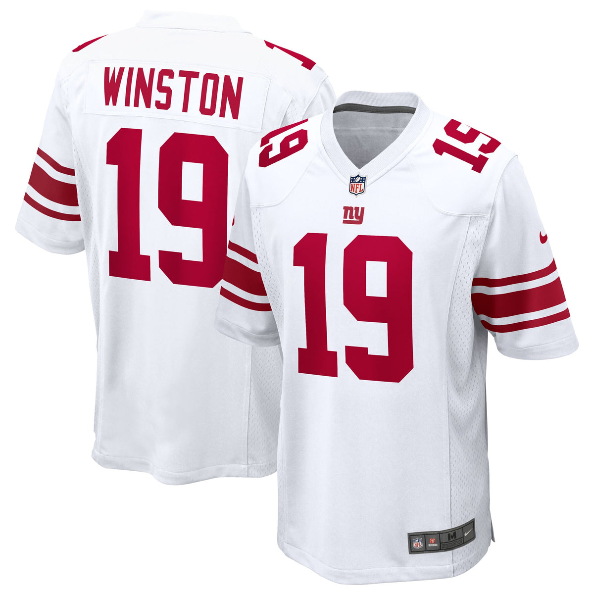 Men's New York Giants Jameis Winston Nike White Game Jersey