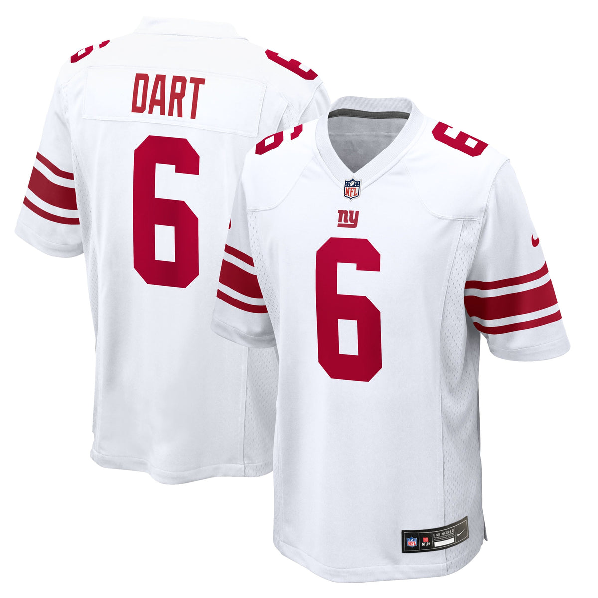 Men's New York Giants Jaxson Dart Nike White Game Jersey