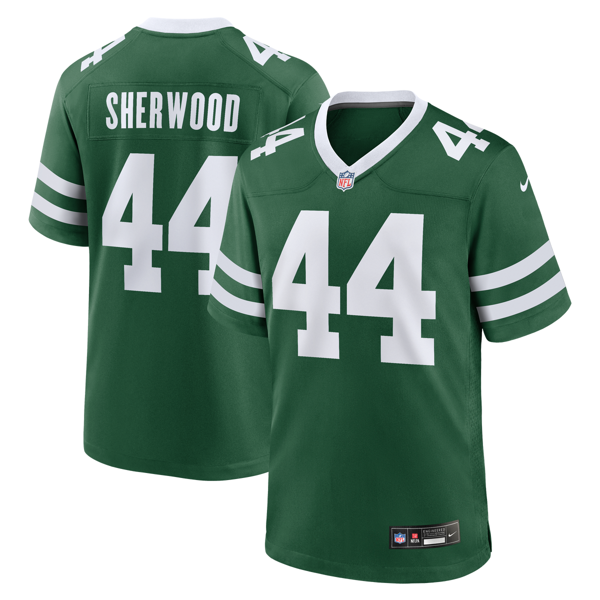 Men's New York Jets Jamien Sherwood Nike Legacy Green Team Game Jersey