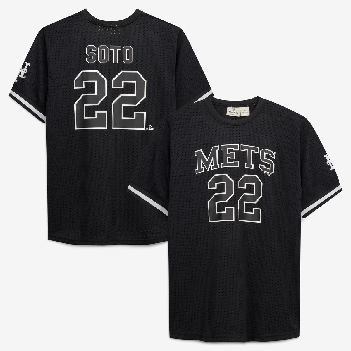 Men's New York Mets Juan Soto Fanatics Black/White Big & Tall Heavyweight Mesh Jersey