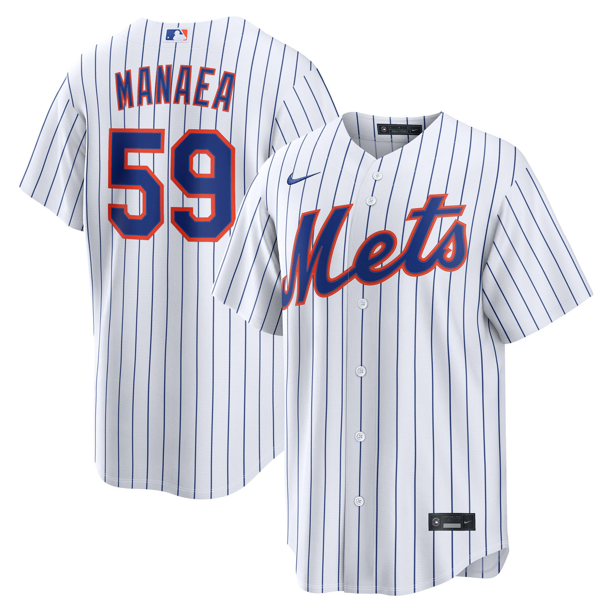 Men's New York Mets Sean Manaea Nike White Home Replica Jersey