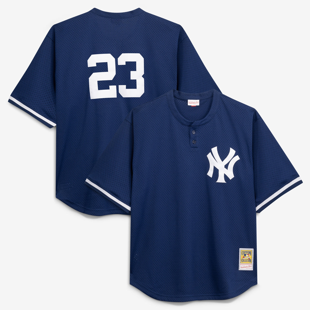 Men's New York Yankees Don Mattingly Mitchell & Ness Navy Cooperstown Collection Big & Tall Mesh Batting Practice Jersey