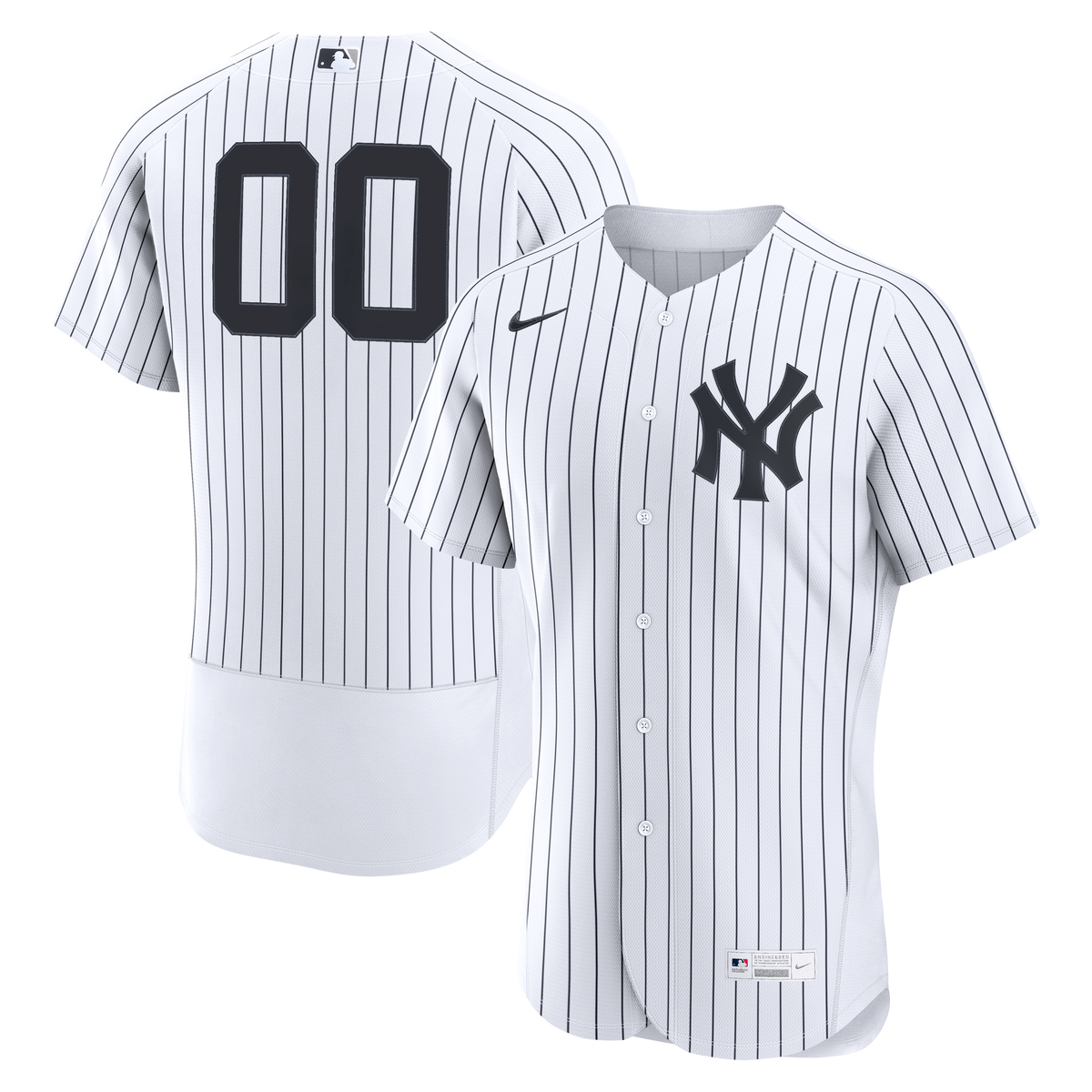 Men's New York Yankees Nike White Home Authentic Custom Jersey