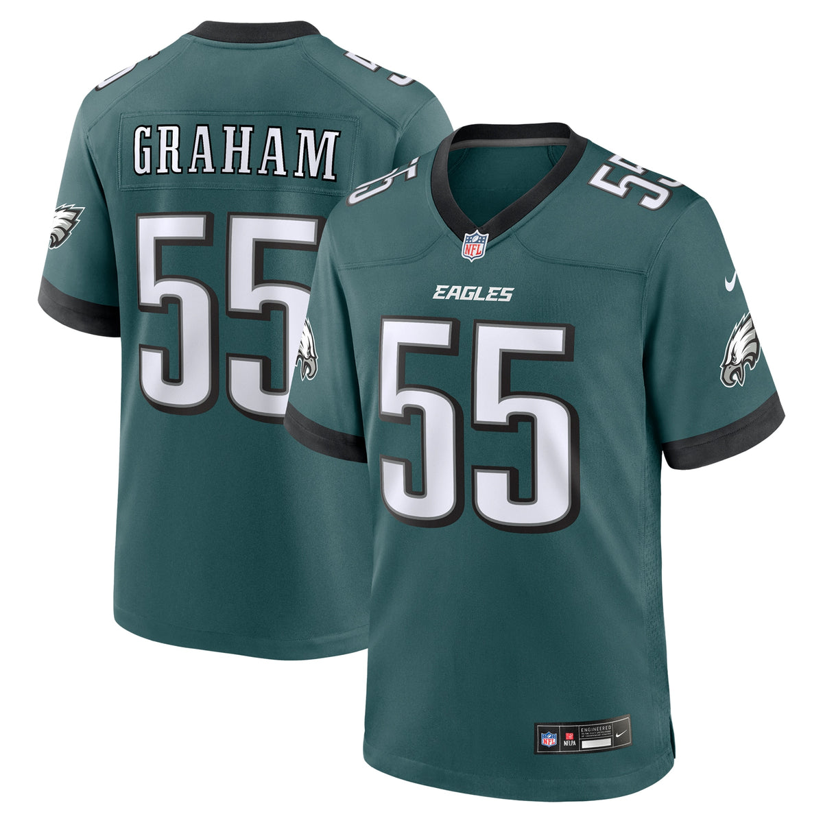 Men's Philadelphia Eagles Brandon Graham Nike Midnight Green Team Game Jersey